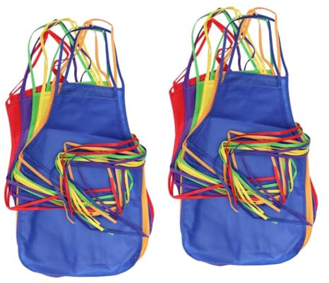 BRIGHTFUFU 2 Sets Künstlerschürze Für Kinder Wiederverwendbare Hüftgurte Zum Malen Und Kochen 12 Stück X 2