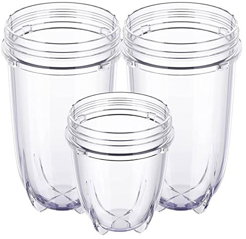Gobelets de 16 onces et gobelets courts de 30 cl de rechange pour mixeur transparent pour accessoires de mixeur de 250 W de la série MB1001