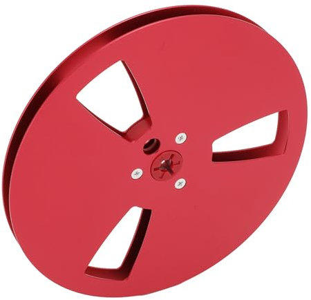 Carrete de Cinta Vacío, Banda Sonora de Carrete Abierto de Aleación de Aluminio para Reproductor de Cinta de Carrete a Carrete (rojo)