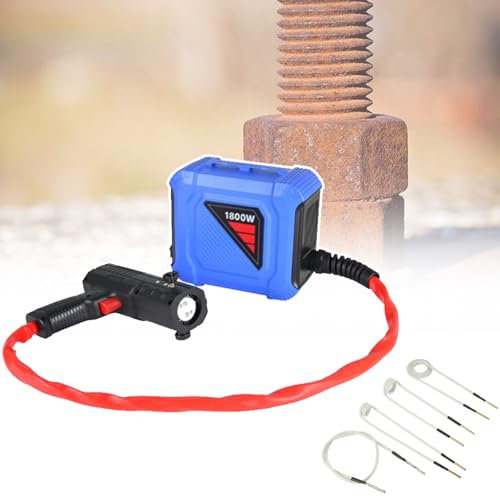 HCAUYNN Mini Induction Heating Machine 1800W,4 Coil Kits Bolt Removal Tool, Car Flameless Handheld Electromagnetic Induction Heater,220V