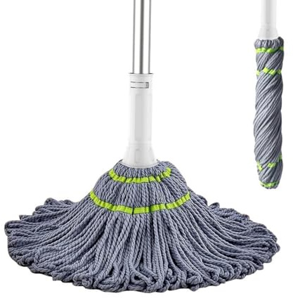 Mocio in microfibra per la pulizia dei pavimenti, mocio autostrizzante con manico lungo, mocio Twist per piastrelle, pavimenti in legno, piastrelle, cucina, casa, ufficio