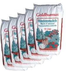 Goldhumus Rindenmulch 0-40 5x70 Liter Hülskamp