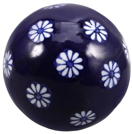 VINTORKY Dekokugel Aus Keramik Keramikkugel-wohndekoration Salzwasserbälle Kreative Keramikkugel Schwimmkugeln Aus Keramik Kugeln Ornament Kugelverzierung Simulationskugeldekor Blue