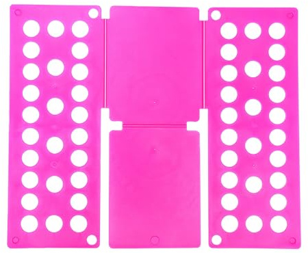 Hemdenfaltbrett - Faltbrett für Kleidung, T-Shirts, leicht zu faltende Hemden, Wäscheleinen, Faltbretter, Wäscheordner Faltbrett Kleidung T Shirt Faltbrett Wäsche Faltbrett Verstelltbar (Pink)