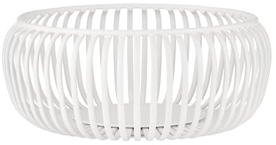 blomus LITO Obstschale S | Weiß | Stahl | Ø 20 x 8 cm | Pulverbeschichtete Streben | Als Dekoschale oder Brotkorb verwendbar | Robust und filigran gestaltet