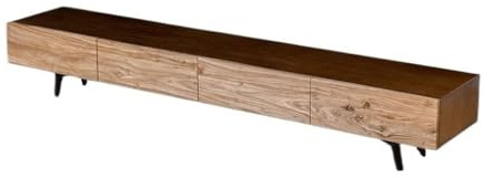 Mueble de TV ultra delgado de madera maciza para salón nórdico, mueble de TV simple y alto para dormitorio, armario de centro de entretenimiento