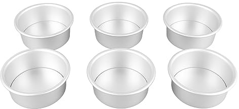 Hztyyier Stampo per Torta da 4 Pollici, Set di Tortiere Rotonde con Base Rimovibile Antiaderente, per Cuocere Matrimoni e Compleanni