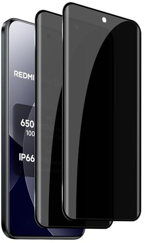 QULLOO 2 Piezas Protector de Pantalla Privacidad Compatible con Xiaomi Redmi Note 15 Pro Plus 5G/Poco M8 Pro, 9H Dureza Anti-Spy Cristal Templado HD Vidrio Templado,Anti Espía Privacy Vidrio Película