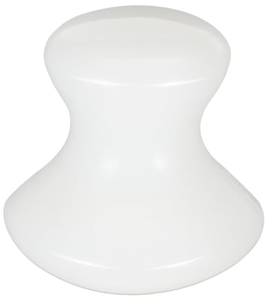 NULYLU Pilzmassagestein aus Glas für Gesichtsmassage mit Triggerpunkt Therapie und Schmerzlinderung Weißes Massagegerät zur Entspannung und Hautpflege