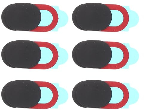 DOITOOL Lot de 6 Caches Webcam Ovales en Abs pour Téléphone et Ordinateur, Protection Compacte Vie Privée pour Utiliser Tablettes et Ordinateurs