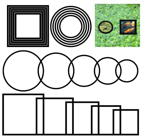 20 PCS Fish Feeding Ring, Aquarium Floating Plant Barrier Feeding Ring for Fish Tank Round Square Different Size Corral Foam Circle Fish-Tank Aquarium Accessories for Tank Keep Floating Plants