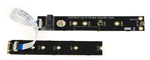 KALEA-INFORMATIQUE Kalea-Informatik. Riser Extender M.2 NGFF B Key für M2 SSDs vom SATA-Typ. Variable Länge 15 oder 20cm.