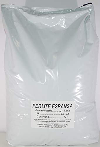 AL.FE NATURA Perlite espansa per Piante e Fiori da orto e Giardino in Confezione da 20 Litri