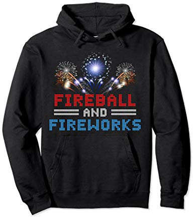 Feuerwerk und Feuerbälle Fans 4. Juli Geschenk-Design Pullover Hoodie