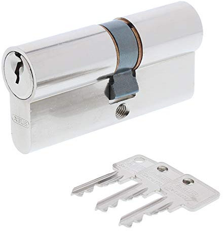 ToniTec Set aus einem Abus Türschloss Schließzylinder A93 + ToniTec Schloss Pflegespray Doppelzylinder 45/70 mm