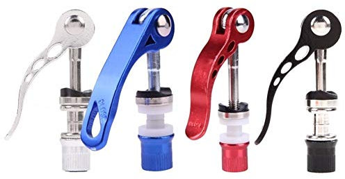 LIANYG Fahrradsattelklemme 2 Stück Fahrrad Schnellverschluss Aluminiumlegierung Fahrrad Sattelklemme Sattelstütze Klemme Spießbolzen Mountainbike Fahrrad Sattelrohrklemme Fahrradsitzclip (Farbe: Weiß)