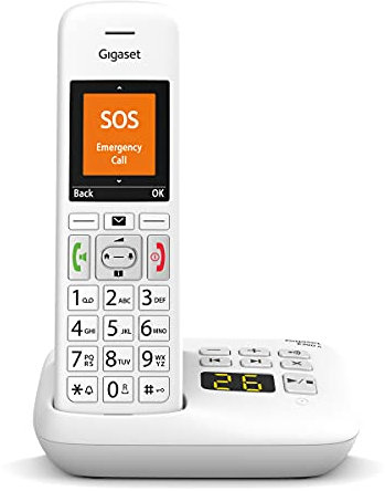 Gigaset E390A Big Button Home Cordless Phone with Answer Machine, Nuisance Call Block and Hearing Aid Compatibility