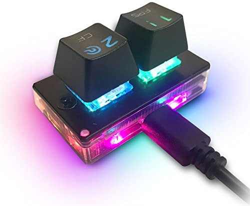 MOTOSPEED K2 OSU Hot Swap Clavier mécanique filaire USB RVB avec 2 touches entièrement programmables Commutateurs marron (Noir)