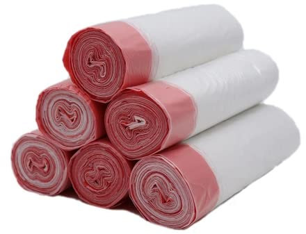 xiaoyige 5 L Bolsa de Basura con cordón,45 * 50cm, Blanco, 120 Bolsas Bolsas Basura 5 litros