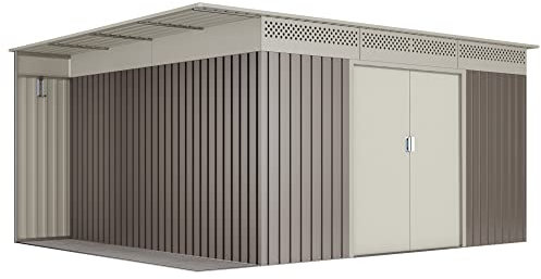 Hoggar Abri de Jardin Premium Uppsala 13.22 m2 - Garantie 10 Ans - 333x397x191cm