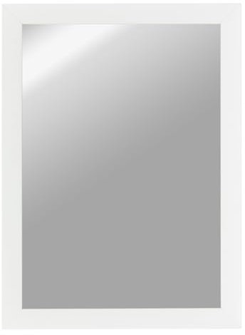 CLAMARO 'VISION' Wandspiegel 50x125 cm Ganzkörperspiegel | Weiss Matt | Moderner eckiger Spiegel mit MDF-Rahmen, inkl. Metall Aufhänger und Montagematerial (Querformat & Hochformat)