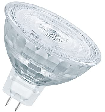 OSRAM Superstar dimbar LED-lampa med särskilt hög färgåtergivning (CRI90), GU5.3-bas, klart glas,Varmt vitt (2700K), 350 Lumen, ersätter 35W-belysningsmaterial dimbar, 1-Pack