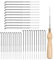 TSLRSA Aiguille à Feutrer,35 pcs D'aiguilles à Feutrer Kit, 3 Tailles Laine Feutrage Outil, Aiguilles de Feutrage avec Bouteilles, Manche Bois Outils Feutre, pour Artisanat Accessoires à Tricoter