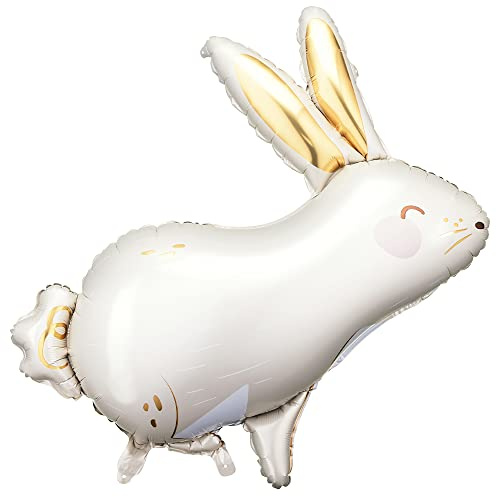 Folienballon Hase Creme 70 x 71,5 cm