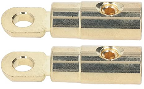 Capicorda Ad Occhiello, Terminale Ad Anello a Vite Connettore Capicorda Occhiello Morsetti Batteria Senza Saldatura Capicorda Elettrici 2PCS Estremità del Cavo della Batteria (4GA)