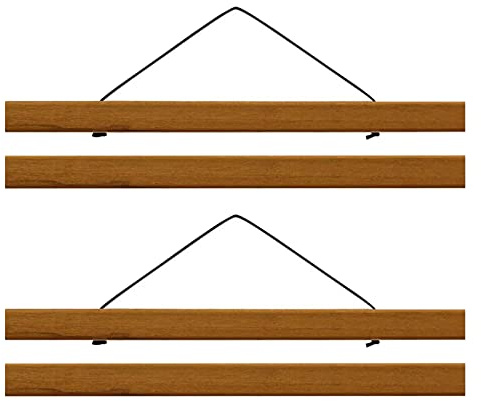 IGTOPS Magnetische Posterschiene Magnet Posterleiste,A4 Holz Magnetisch Poster Aufhänger Halter Rahmen Leisten, ideale Bild Bilder Bilderleist für Kunstwerke und Drucke