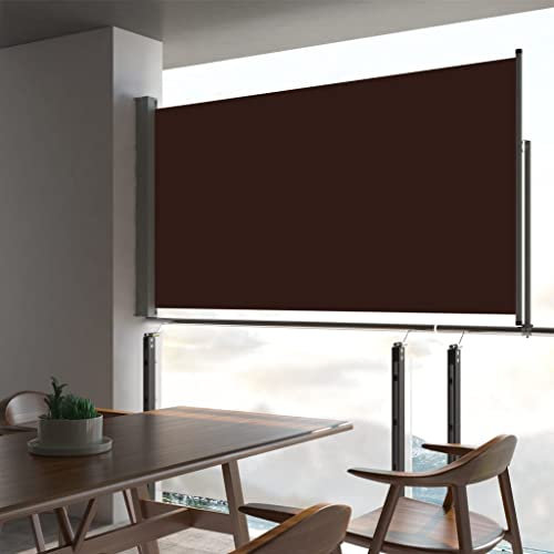 SKM Toldo lateral extensible, 160 x 300 cm, marrón, peso: 6,9 kg, 48349