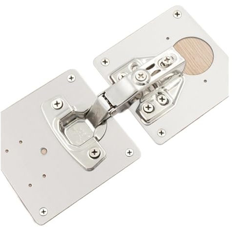 Plaque de réparation d'armoire en acier inoxydable, plaque de charnière de porte d'armoire, installation de plaque de support, réparation de charnière, artefact (Color : 1PCS 90X47mm)