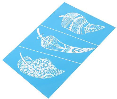 Lurrose 3 Blätter Siebdruck-Vorlage screen printing siebdruck set spatel dekoration the craft Grußkarten gazo schablonen selbstgemacht Gaze Heimnetzwerk Klebstoff Schimmel Gittergewebe