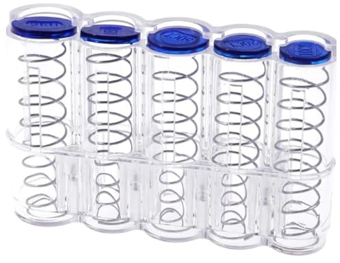 Coin Holder with 5 Coin Sorter, Suitable for Waiters, Taxis, Street Vendors, Delivery Guides (Transparent)