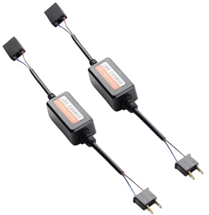 BOROCO 2 Stück H7 Fehlerfreier Decoder, H7 LED Autoscheinwerfer-Canbus-Decoder, Scheinwerferbirne Canceller Adapter Fehlerfreier Widerstand