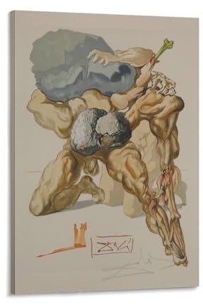 KOOHTAA Póster artístico de Salvador Dalí The Divine Comedy, pintura en lienzo, póster de pared, impresiones para colgar fotos, decoración del hogar, pósteres, obras de arte, 20 x 30 cm