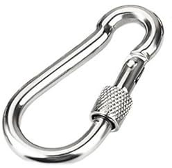 Generisch 1 Stück M14 Karabiner, Karabinerhaken Edelstahl 304, Karabiner Mit Federhaken