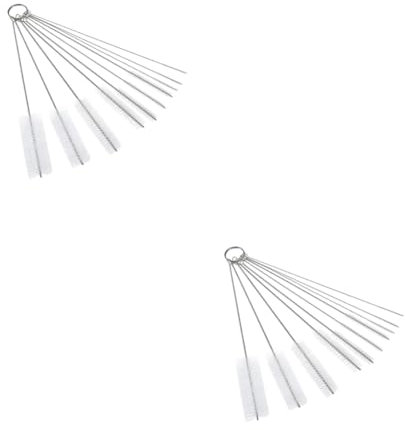 Beavorty 20pcs Drinking Straw Brush Set Stainless Steel Cleaning Brushes Reusable Straws Cleaner for Easy Storage