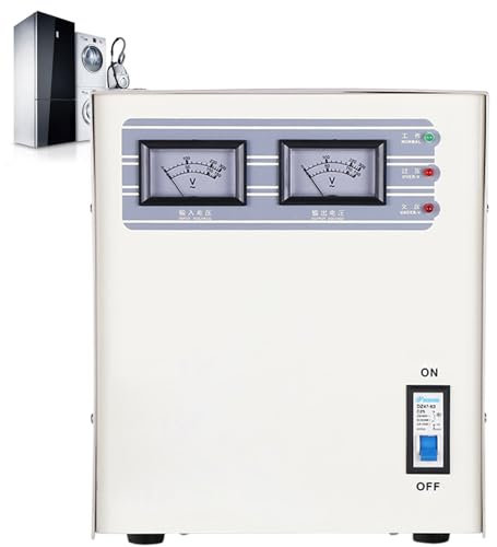 ExoticaBlend Stabilizzatore di Tensione Voltage Stabilizer 220V Regolatore Alimentazione CA Monofase Automatico Adatto per Elettrodomestici Instabili,5KVA