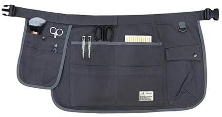 CYMMIYT Tool Apron Garden Tool Belt Gardening Apron Utility Belt for Home Improvement Housekeeping Half Waist Canvas Apron for Home(Grey)