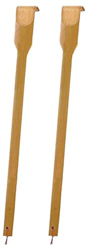 Rascador de espalda de bambú, mango largo de 16.5 pulgadas, masajeadores de espalda para ancianos, mujeres, rascadores manuales de espalda para aliviar la picazón, fuerte y resistente, alivio