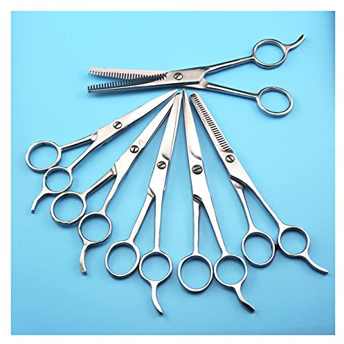 Forbici da Parrucchiere in Acciaio Inox, per sfoltire e Modellare, con Lame a Doppia dentatura, Taglio da 5,5 Pollici (Taglio da 6,5 Pollici)