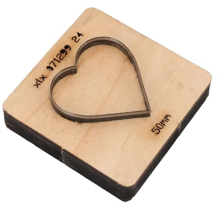 Tnfeeon Forma de Cuero Heart Craft Die, Diseño Eficiente, Fácil de Usar, Experiencia de Usuario Mejorada, Base de Madera Resistente, Plantilla de Agujeros Resistentes, Perforadores,