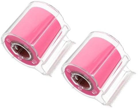 VILLCASE Rollos de Notas Adhesivas Autoadhesivas de Papel, 2 Unidades en Color Rosa Fucsia, Cuaderno de Notas Portátil Adhesivo Fuerte, Fáciles de Despegar, Adecuado para Oficina y Hogar