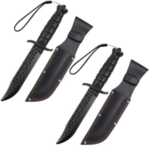 Lasnten 2 Sets Fake Karambit Trainer Practice Knives with Sheath,Style 4