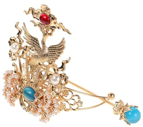 MAGICLULU Retro Haarnadel aus Zinklegierung mit Elegantem Design und Komfortablem Tragegefühl Traditioneller Asiatischer Haarschmuck für Hanfu und Cosplay in Gold