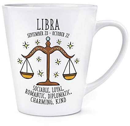 Tazza da latte con oroscopo Bilancia, 340 g