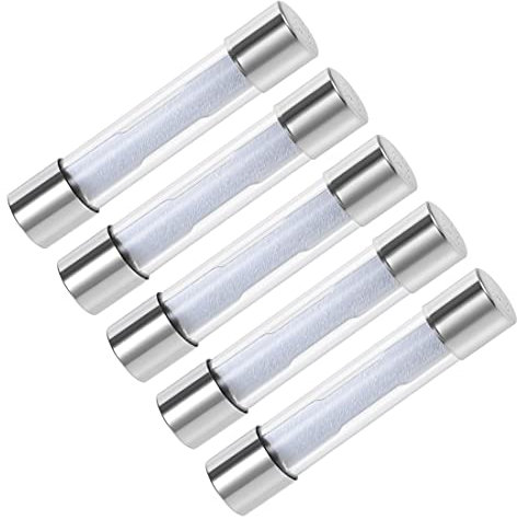 sourcing map Fusibles de Automoción 35A DC 32V 6x32mm Amplificador de vidrio de alarma de audio estéreo de coche 5 unidades