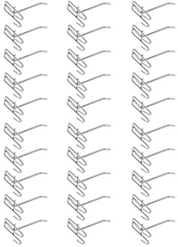30 stycken hyllkrokar, tunga stormarknadskrokar järngaller hylla krokar smycken display hylla krokar peg board 3,5 mm tjocklek (10 cm i längd)
