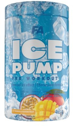 FA Nutrition Ice Pump Booster | 463g je Behälter | Pre-Workout Training Kühleffekt Body Building | L-Citrullin Beta Alanin Koffein | Nahrungsergänzungsmittel (Mango-Passion Fruit)